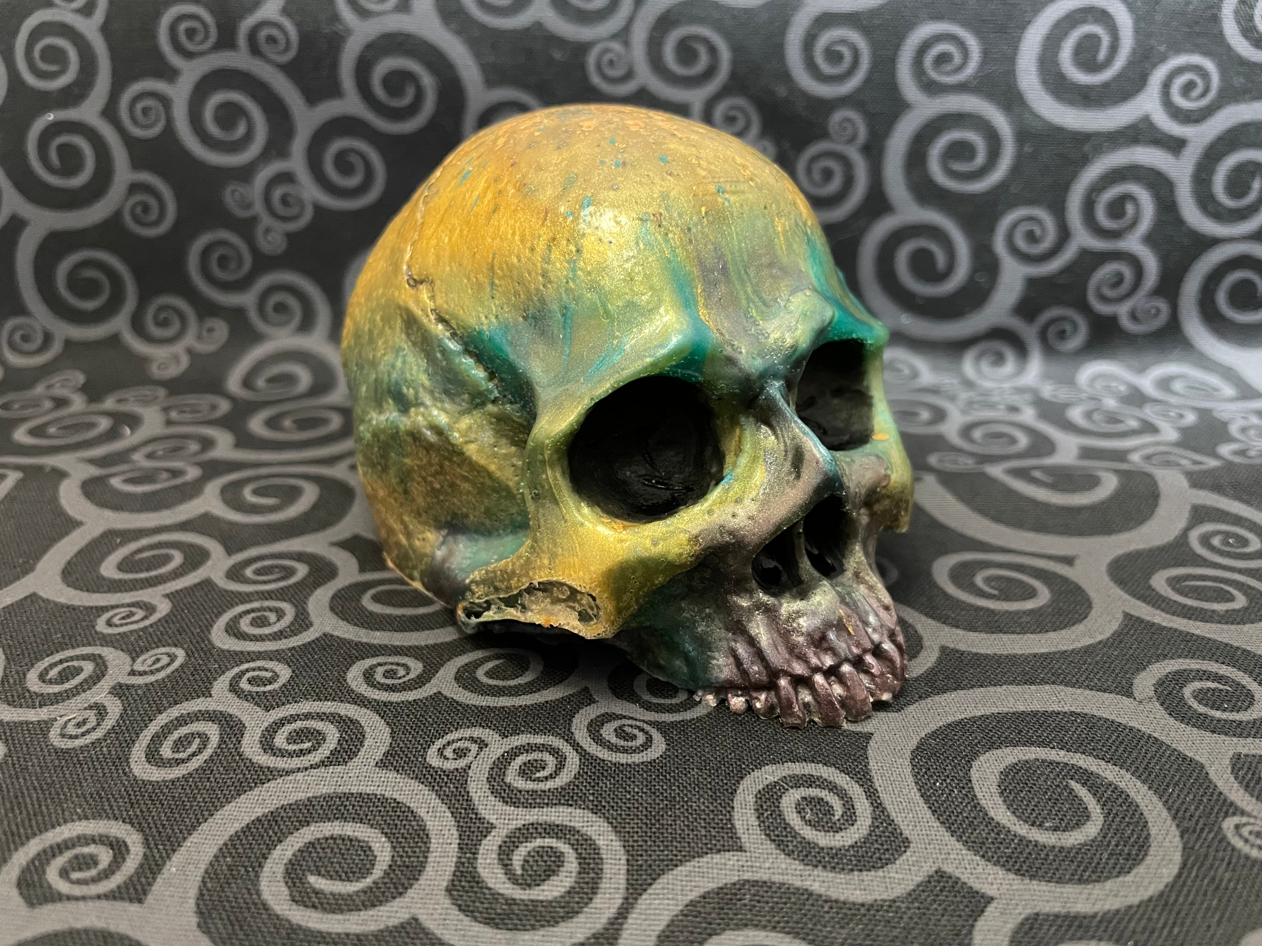 Yellow, Blue, Purple Skull