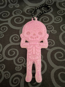 Light Pink Skeleton Keychain