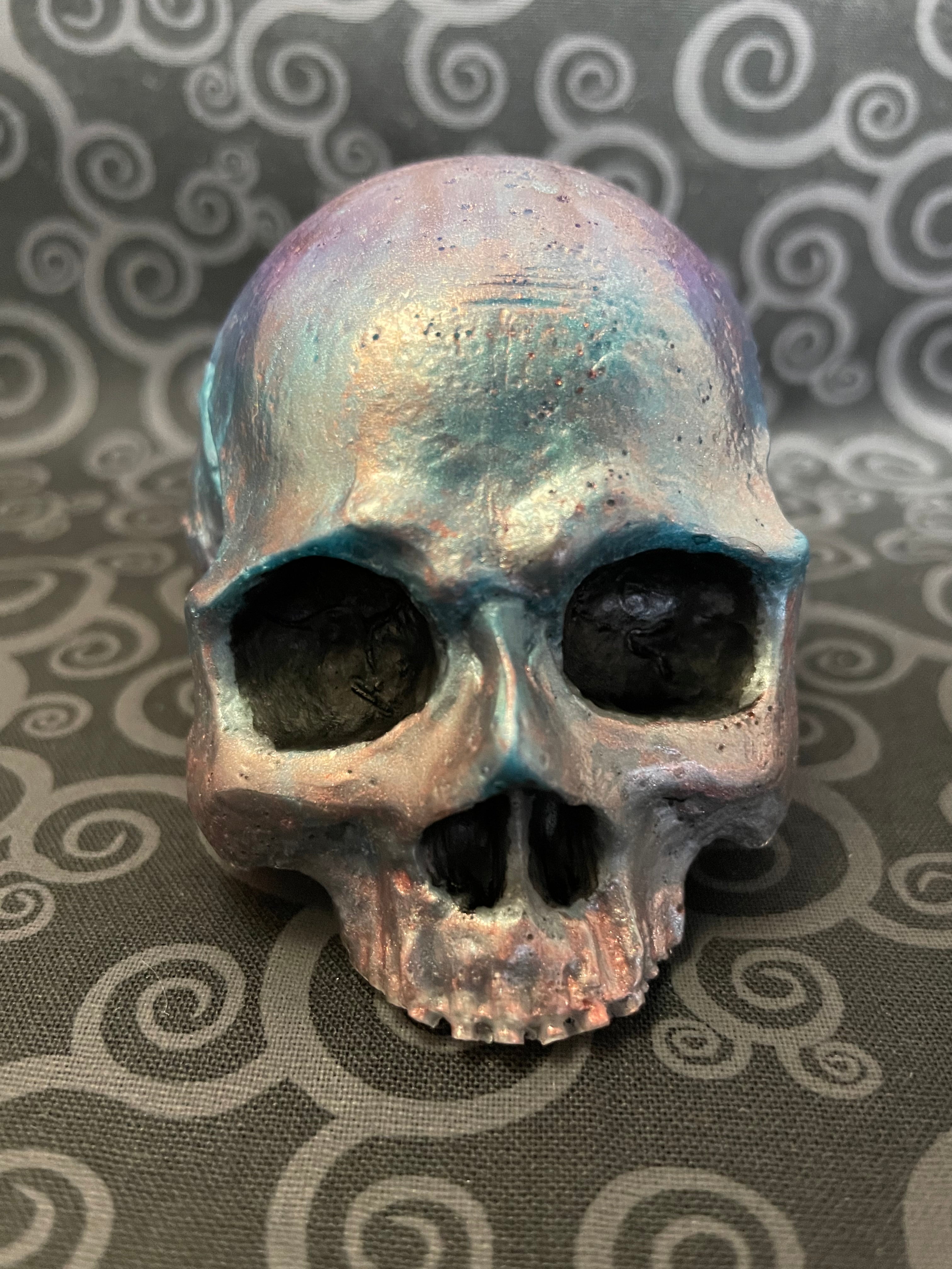 Purple, Blue and Grey Skull