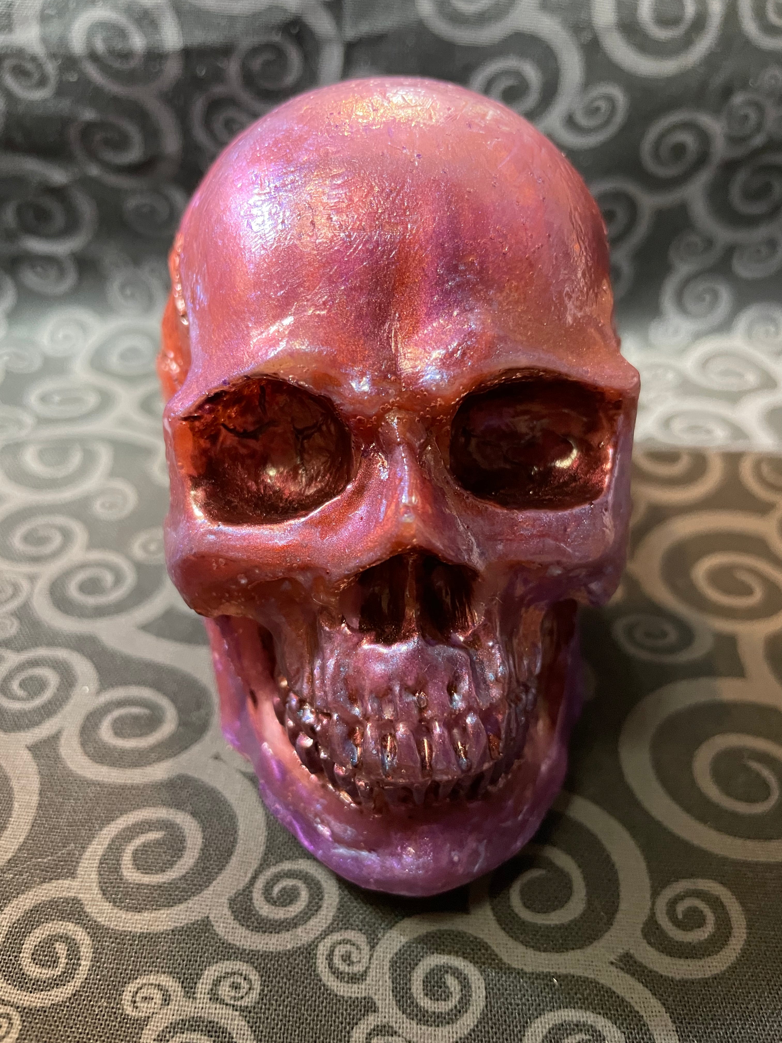 Red Purple and Blue Full Skull